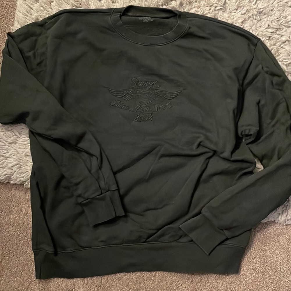 Brandy Melville black embroidered Erica sweatshirt